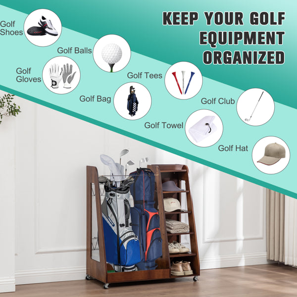 Brown 2-Golf Bag Organizer