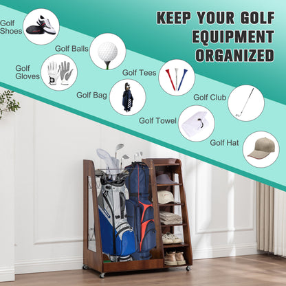Brown 2-Golf Bag Organizer