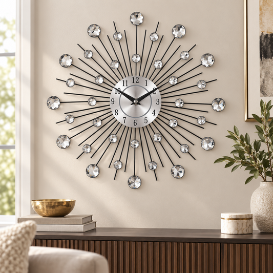 Midcentury Starburst Wall Clock