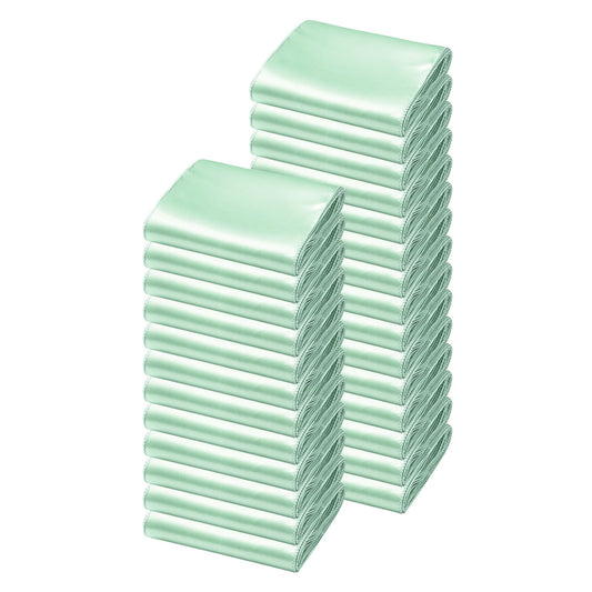 Banquet Chair Sashes - Light Green Satin Bands 100 pcs