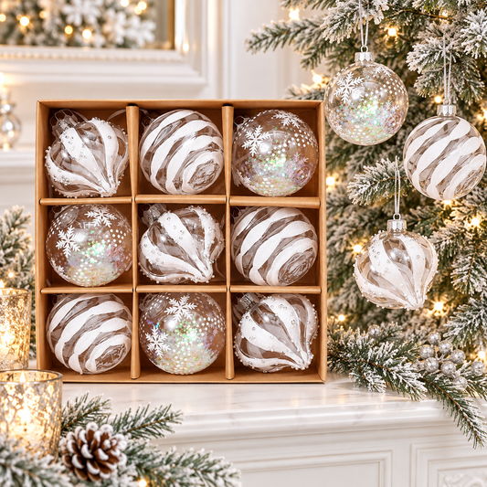 9pc Elegant Christmas Ball Set