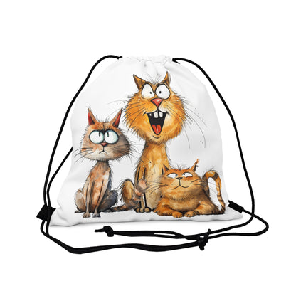 Funny Cats Outdoor Drawstring Bag