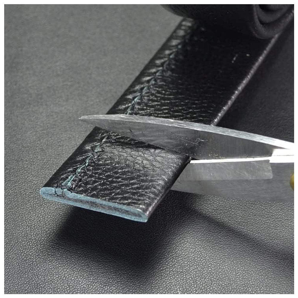 Versatile Men's Ratchet Leather Belt - small checker pattern