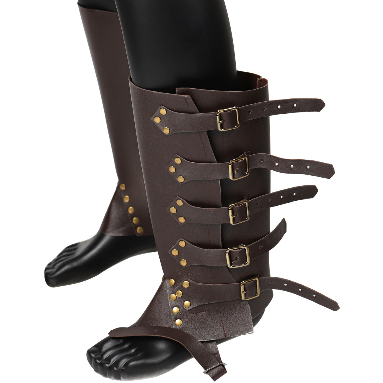 Steampunk Cosplay Buckle & Stud Calf Covers