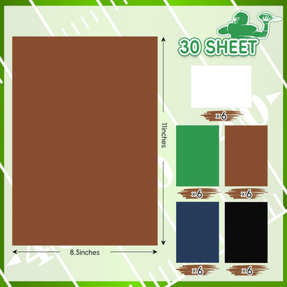 DIY Crafting - 30-Sheets Football-Inspired Cardstock