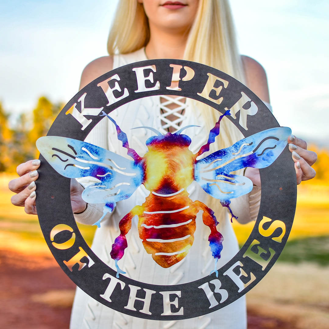 Bee Keeper Metal Decor