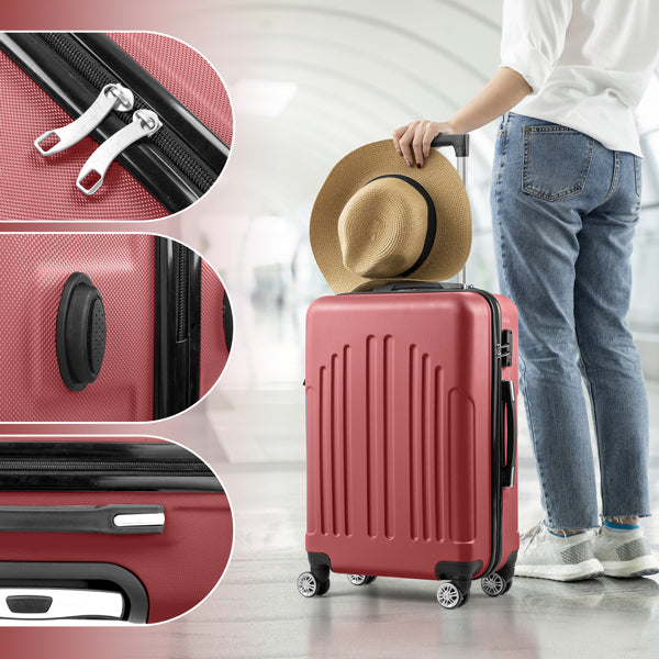 4-in-1 Luggage Set - Retro Red
