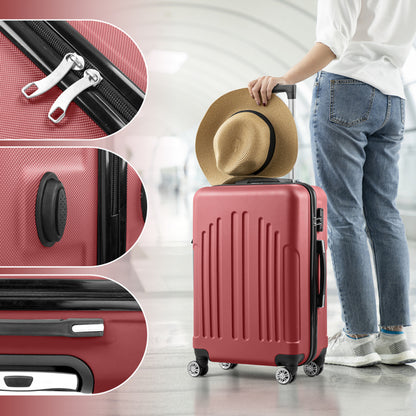 4-in-1 Luggage Set - Retro Red