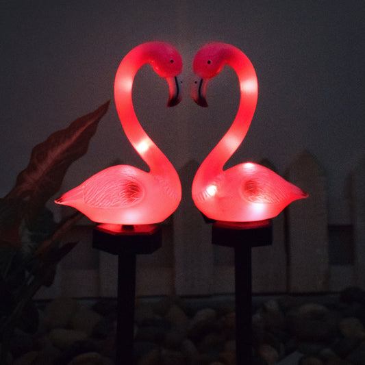 New LED Solar Landscape Flamingo Lights