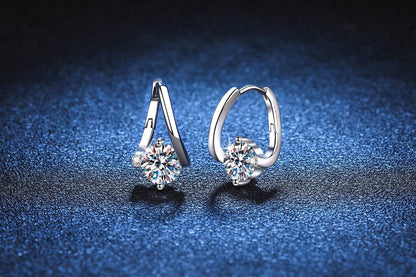S925 Silver Moissanite Affordable Luxury Earrings - Shop Jobie