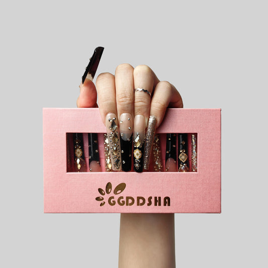 GGDDSHA Eclipse Elegance - Nail Art Press On Nails