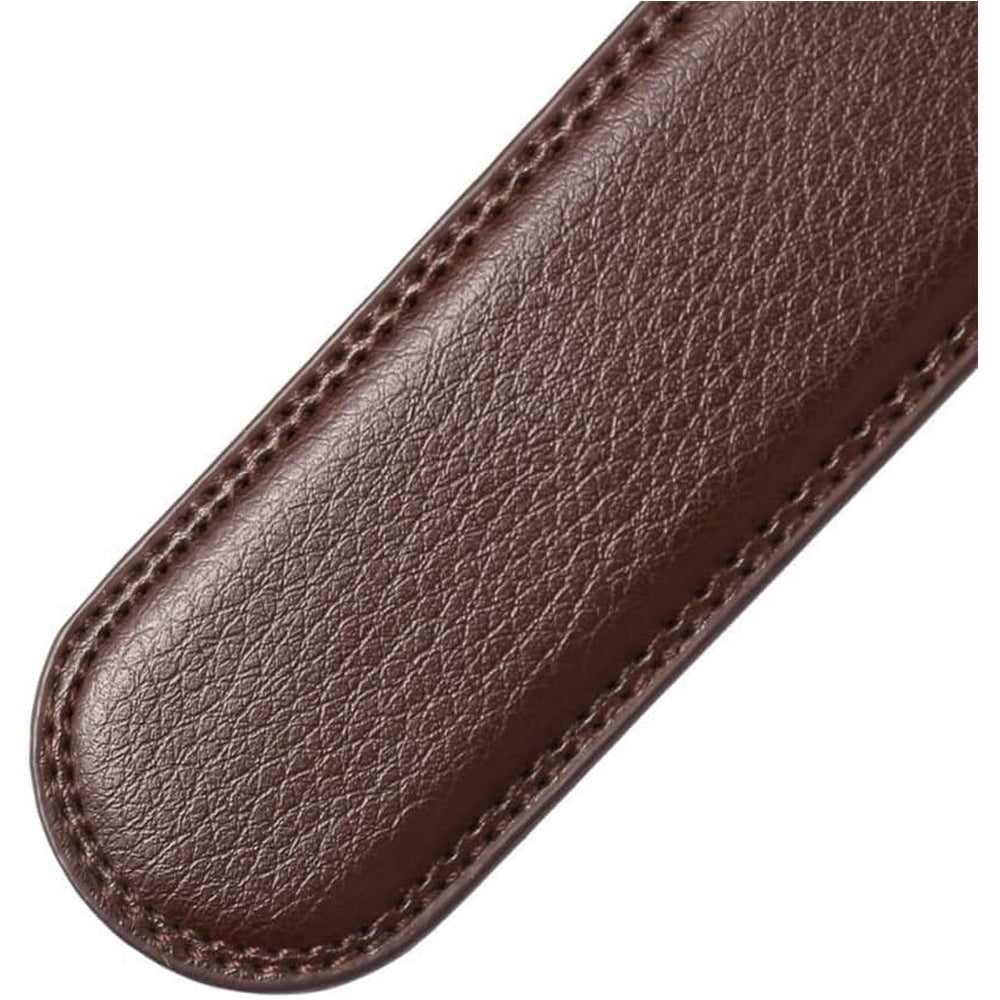 Versatile Men's Ratchet Leather Belt - small checker pattern
