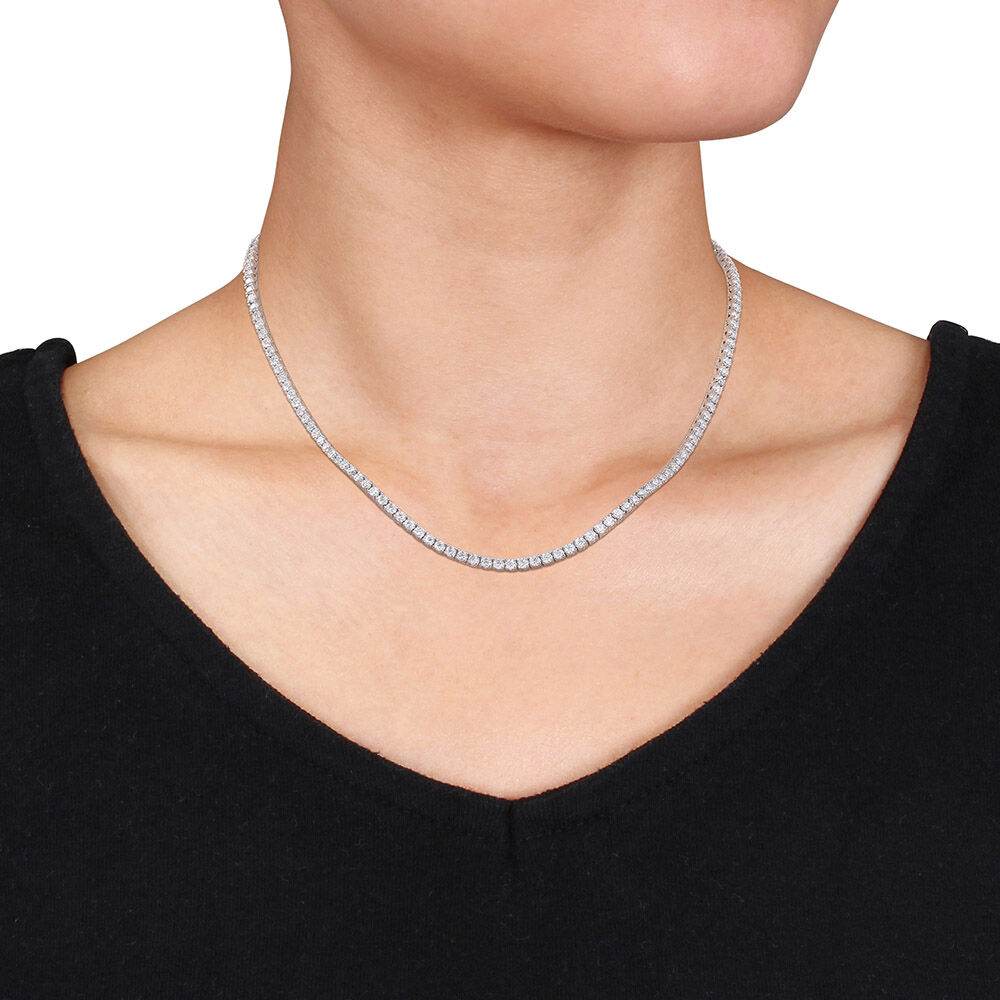 12.5 Ct. DEW Created Moissanite Tennis Necklace - Shop Jobie