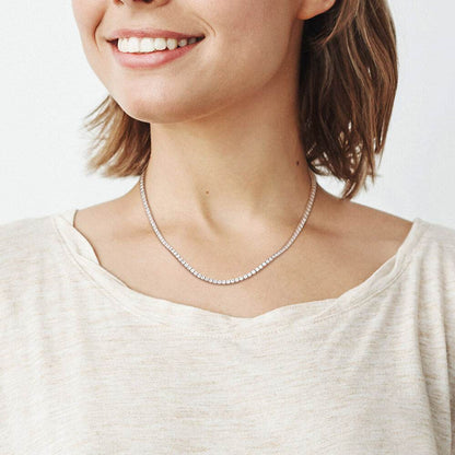 12.5 Ct. DEW Created Moissanite Tennis Necklace - Shop Jobie