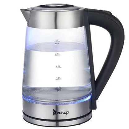 1200W 2.5L Electric Kettle With Blue Glass