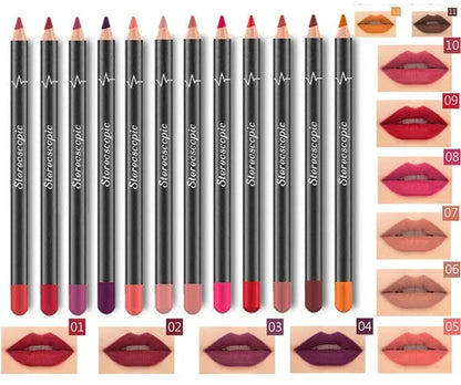 2-in-1 Waterproof Matte Lip Liner Pencil Set