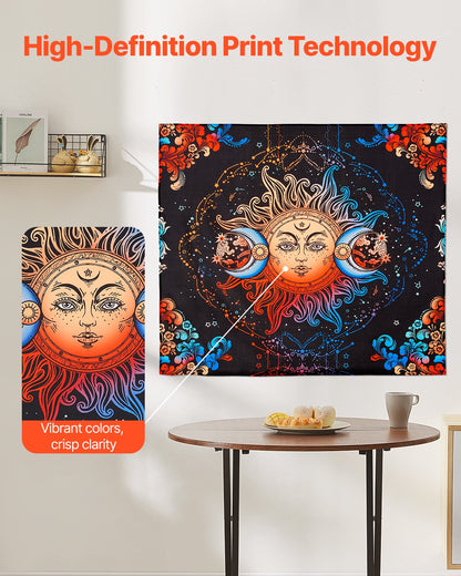 Sun & Moon Psychedelic Tapestry