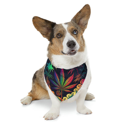 420 Neon Pet Bandana Collar