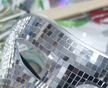 Mirror Tiled Disco Half-Mask