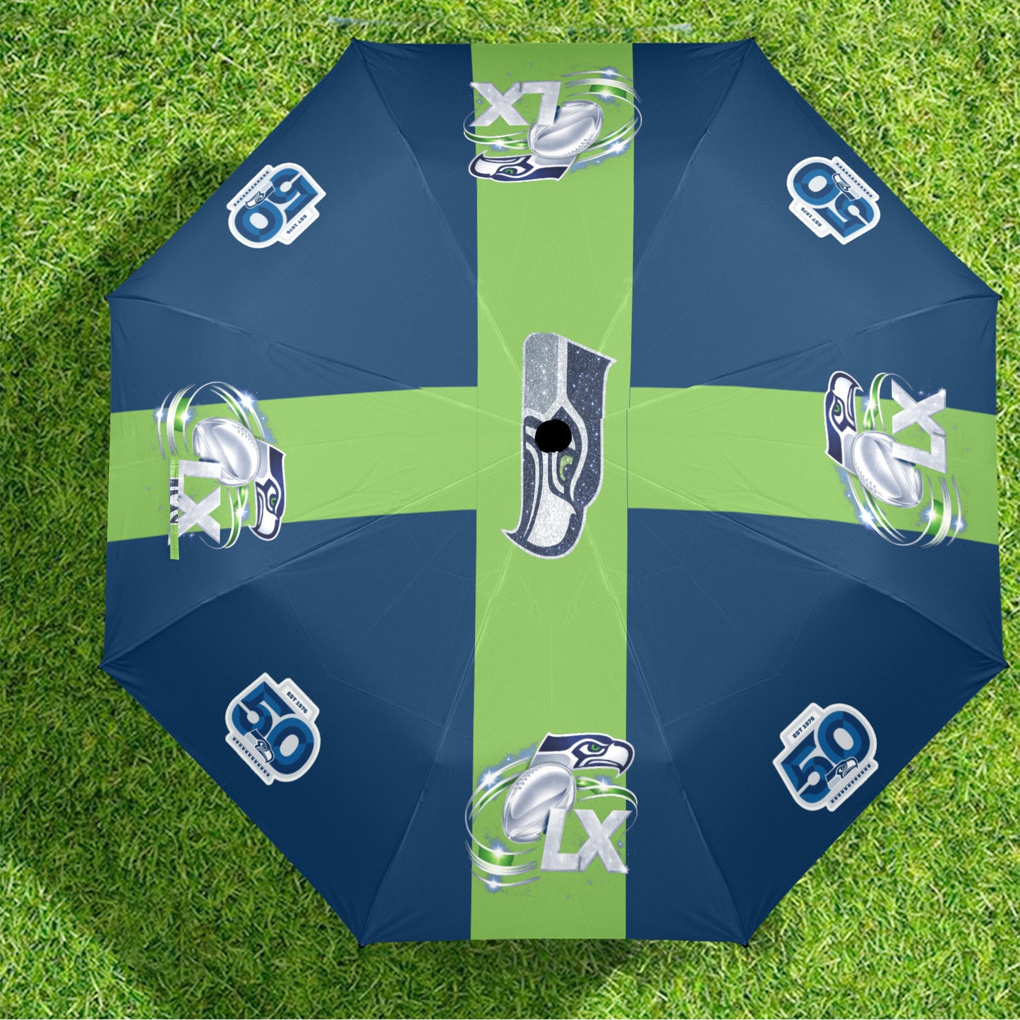 Superbowl LX - Seahawks Semi-Automatic & Foldable Umbrella