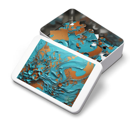 Blue Swirl Puzzle Metal Box - Shop Jobie