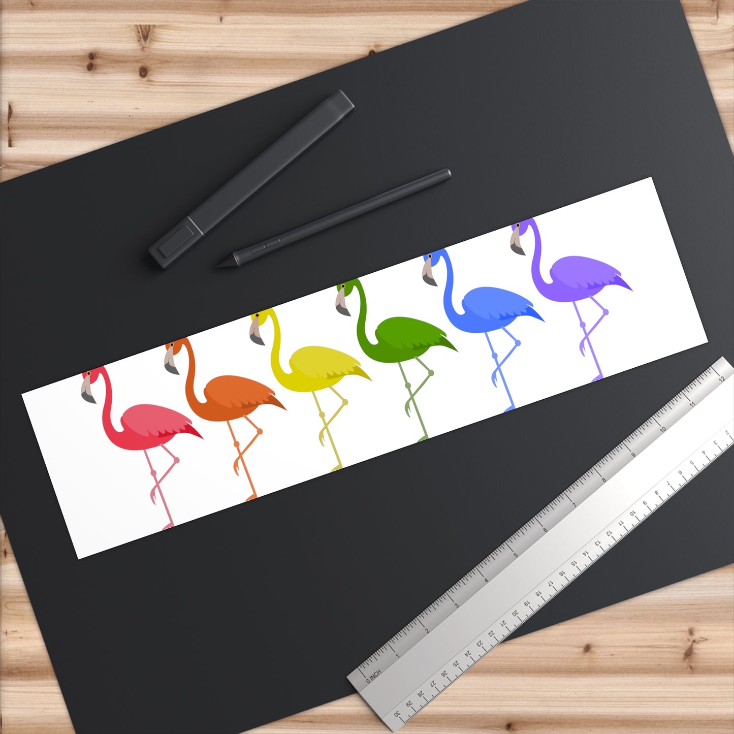 Rainbow Flamingo Bumper Stickers