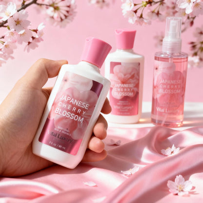 3pc Sakura Infused Japanese Cherry Blossom Spa Set