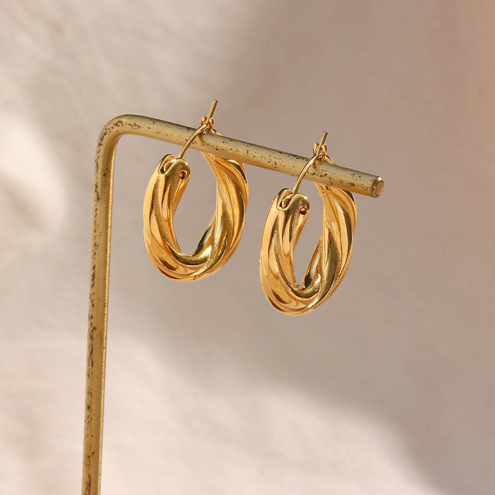 Denisse Twisted Hoop Earrings - Shop Jobie