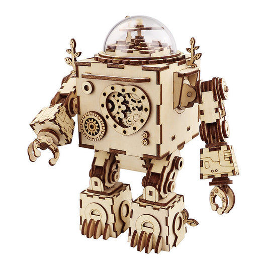 Robot DIY Wooden Music Box