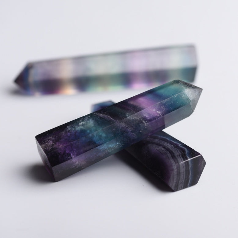 Rainbow Fluorite Prisms