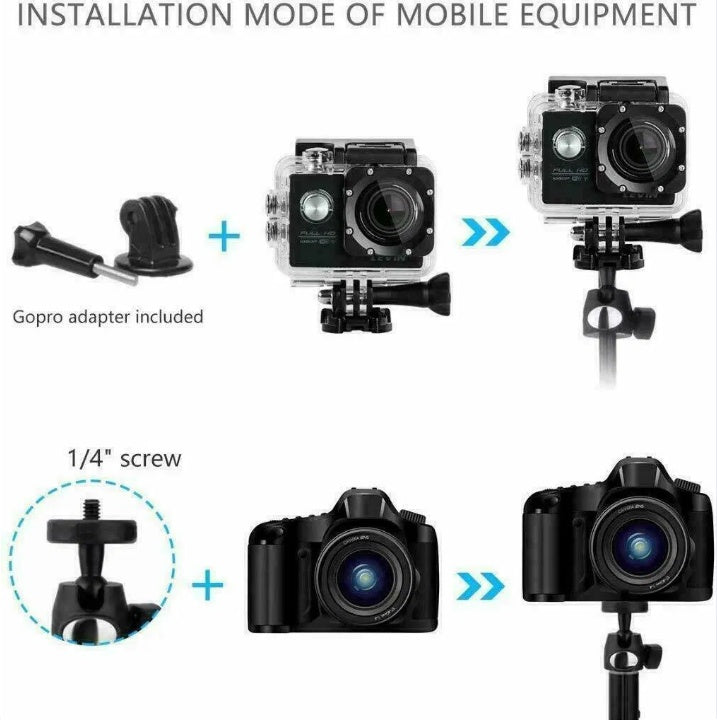 Selfie Stick Tripod w/Detachable Bluetooth Remote