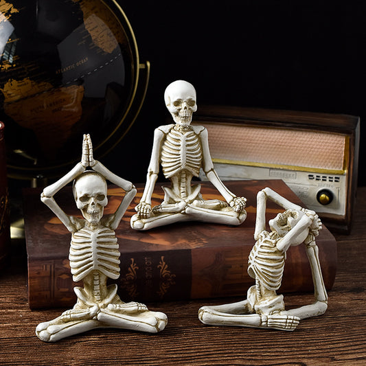 Yoga Skeleton Figurine