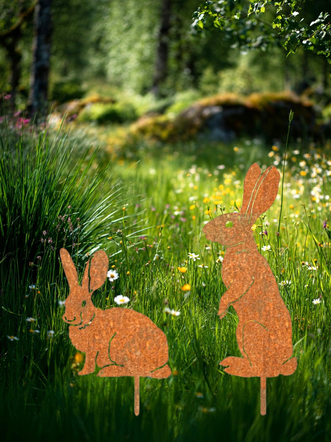 Silhouette - Metal Bunny Yard Stake