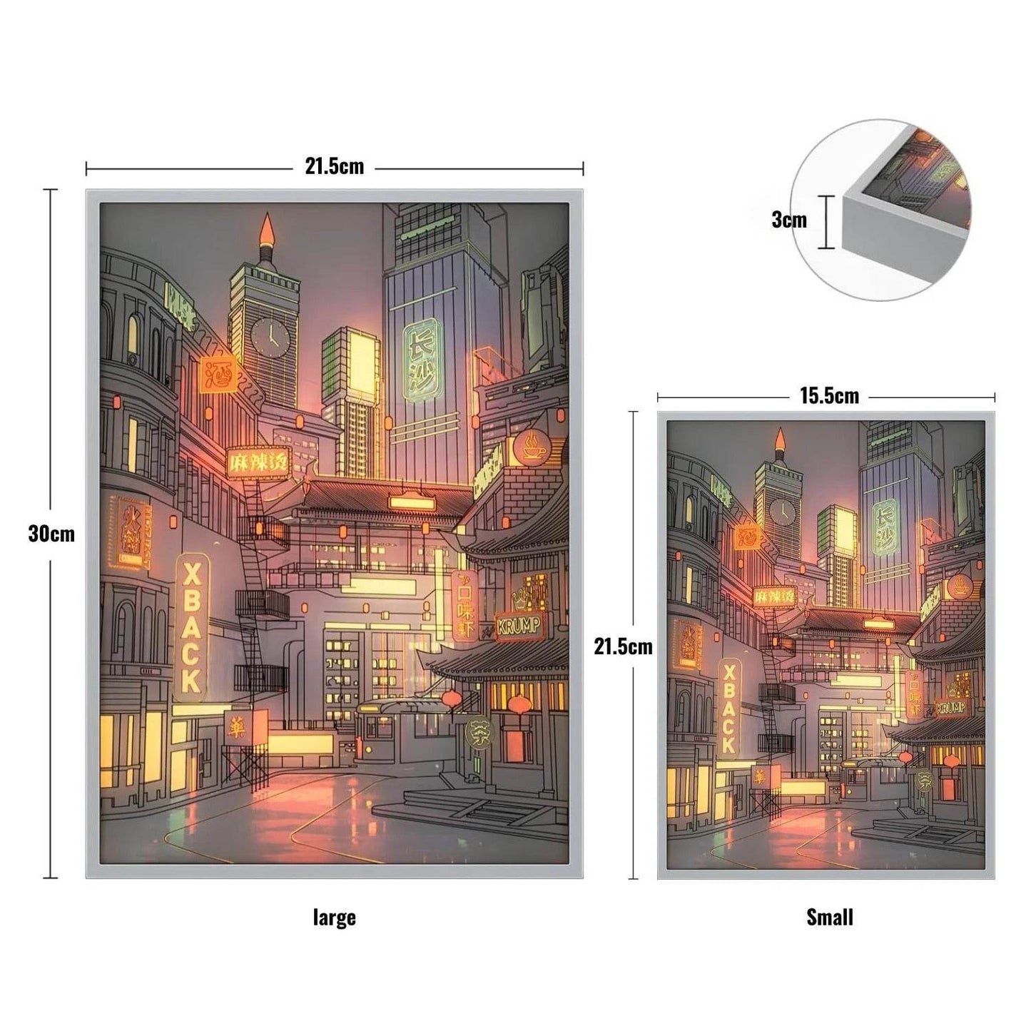 Anime Reactive LED City Night View Painting - Shop Jobie