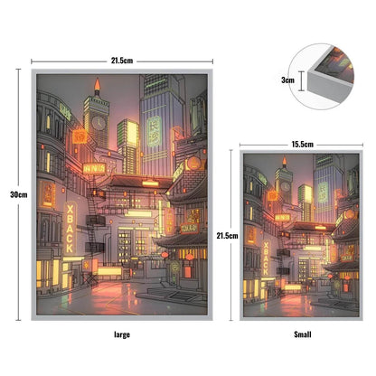 Anime Reactive LED City Night View Painting - Shop Jobie