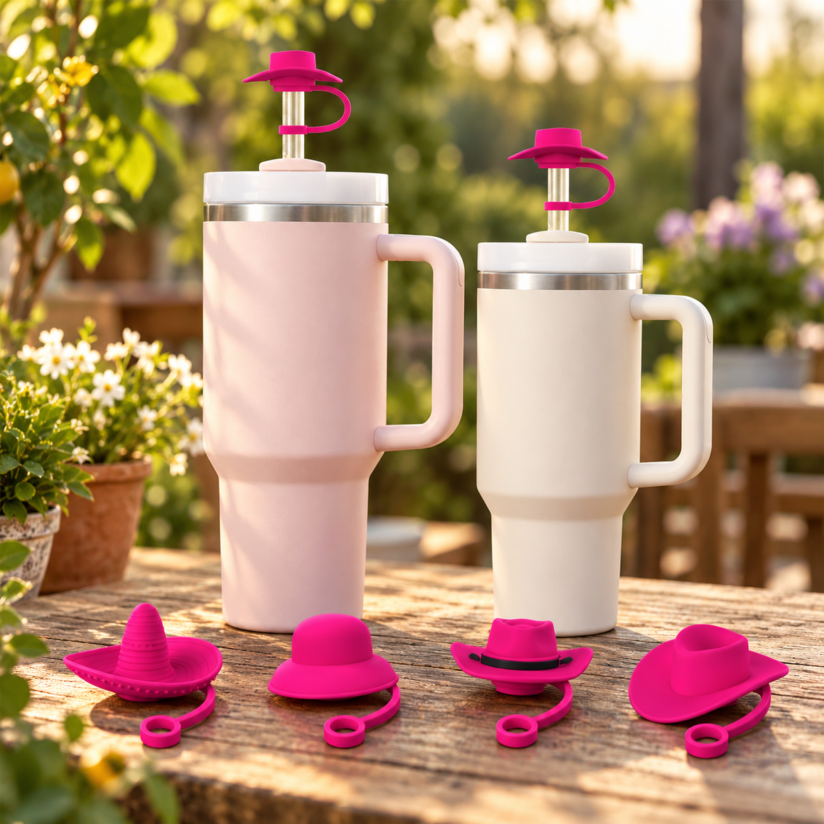 Straw-Topper Hats - L