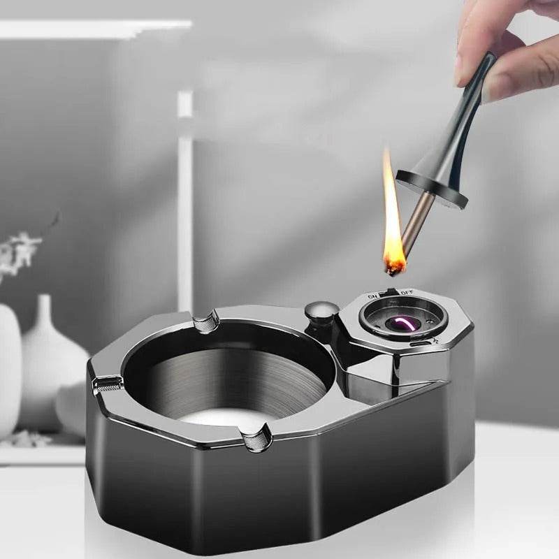 Stainless Steel Hybrid Match & Ashtray Gift Set - Shop Jobie