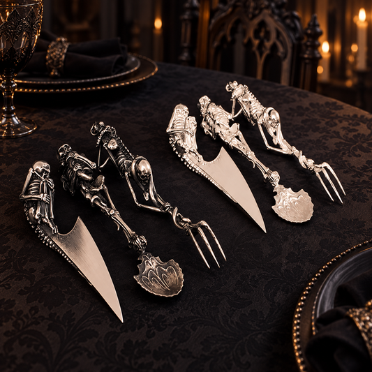 Gothic Inspired Knife, Fork & Spoon Set