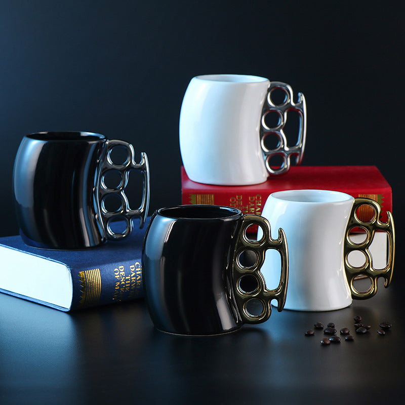 Brass Knuckles Ceramic Coffee Mug