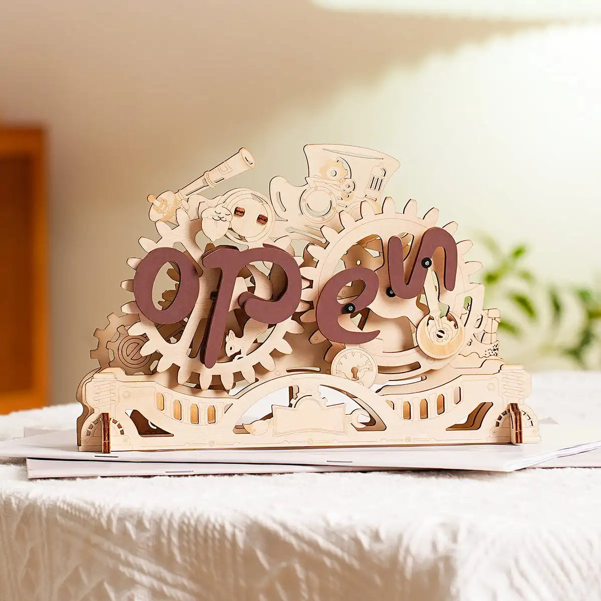 3D Wooden Puzzle DIY Kits - 52pc Open Closed Sign
