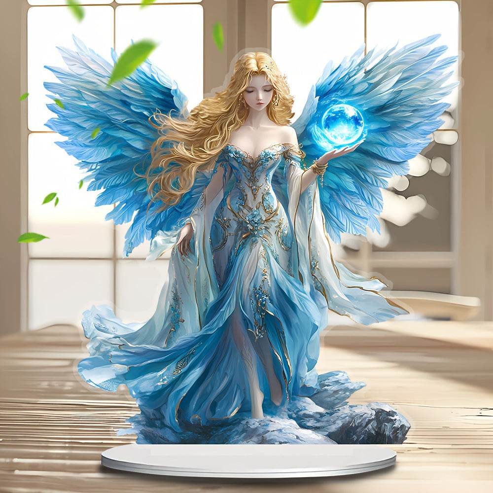Blue Wing Guardian Angel Statue - Shop Jobie