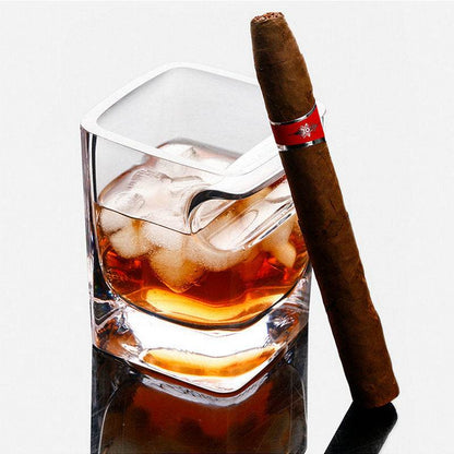 Crystal Whiskey Glass & Cigar Holder - Shop Jobie