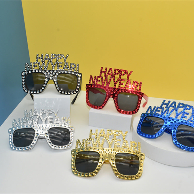D-   HAPPY NEW YEAR Funny Party Glasses