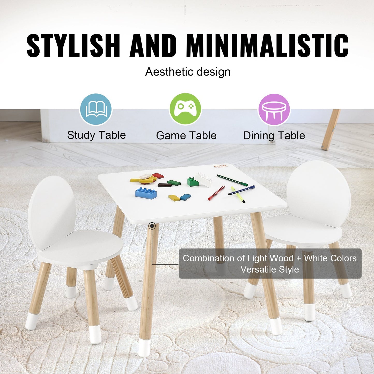 Kids Table And 2 Chairs Set - Imagination Station!