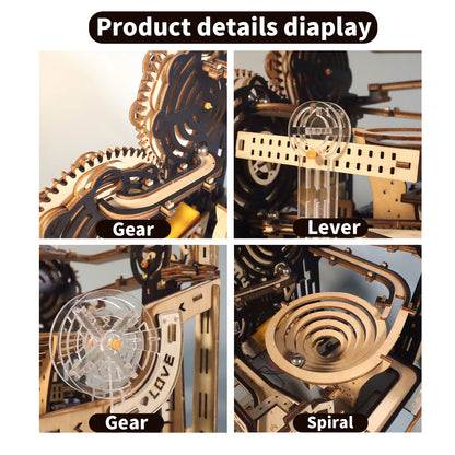 3d Wooden Puzzle 168pc Electric Marble Run