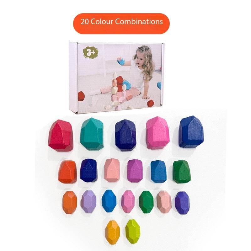 Montessori Principled Stacked Stone Wooden Blocks - Shop Jobie