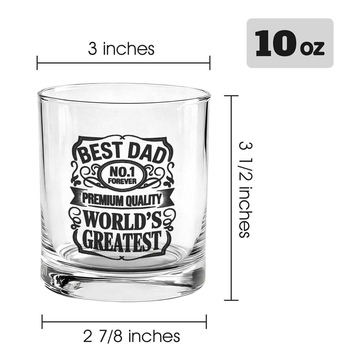 Best Dad Whiskey Glass