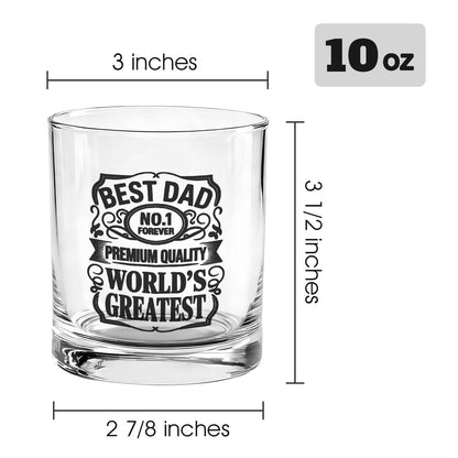 Best Dad Whiskey Glass