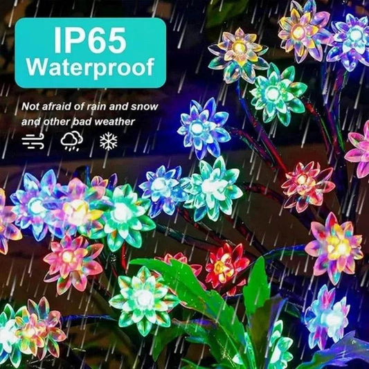 LED Solar Waterproof Cherry Blossom Lotus Tree Branch - Shop Jobie