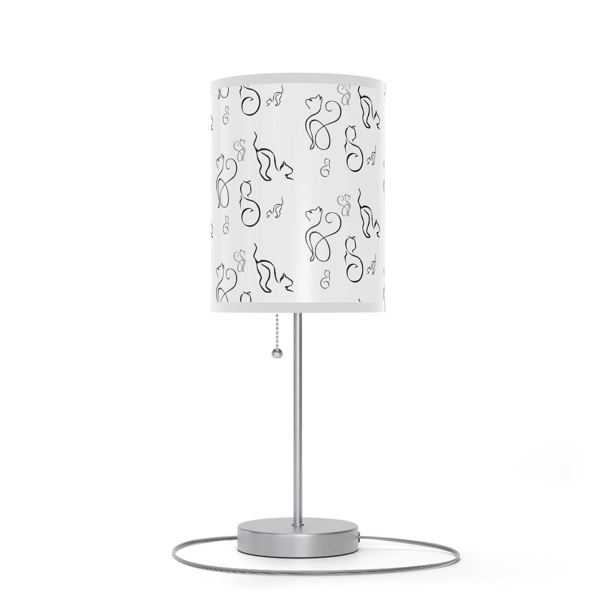 Stylish Desk Lamp - Modern Black and White Cats Design - Shop Jobie